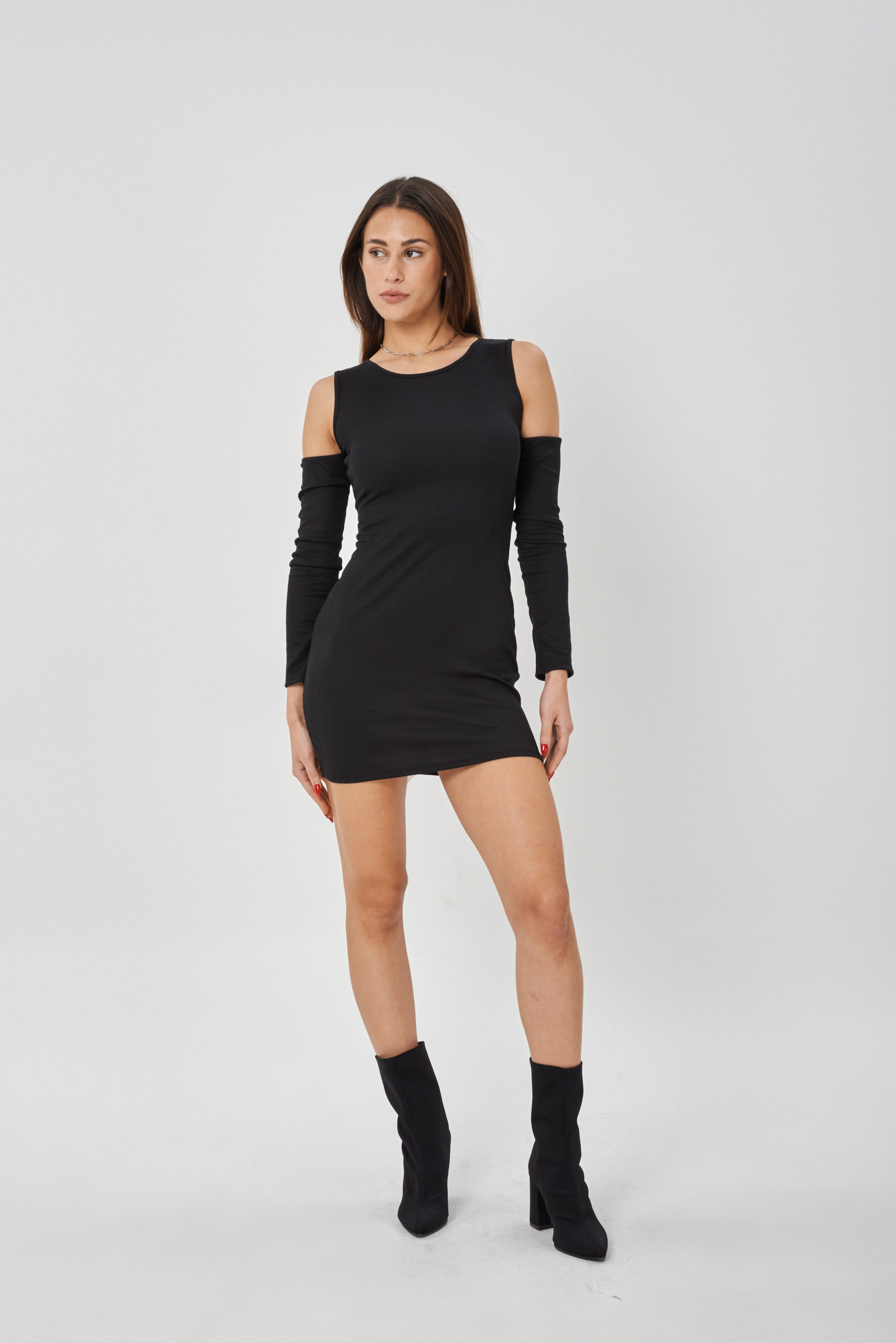 Vestido con manguitas clearance